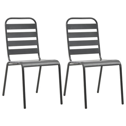 Bistro Set | Dark Grey | E-coated and powder-coated steel | Standard