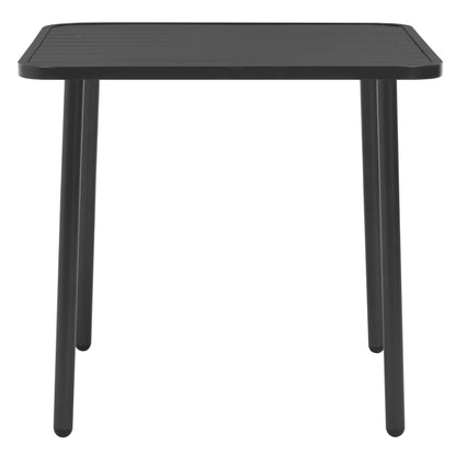 Steel Dining Set | Dark grey | E-coated steel, powder-coated steel