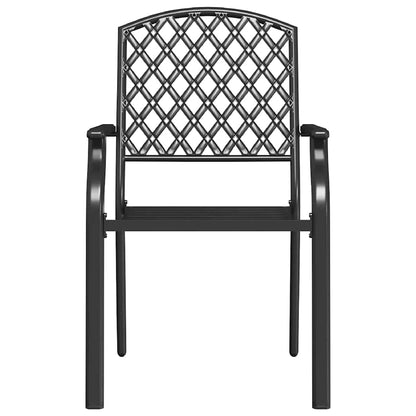 Stackable Outdoor Chairs 2 pcs Steel Anthracite