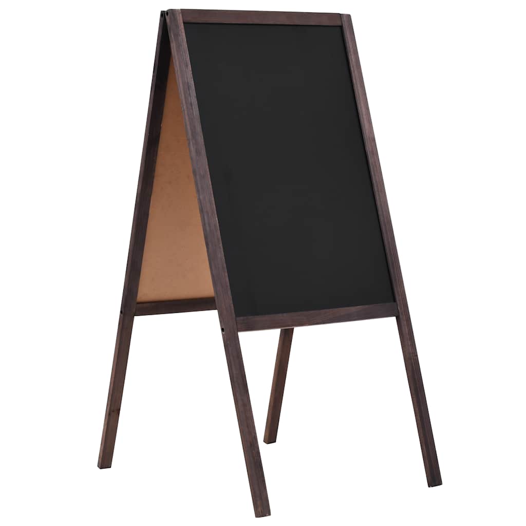 246430 vidaXL Double-sided Blackboard Cedar Wood Free Standing 40x60 cm
