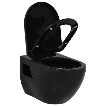 Wall-Hung Toilet Ceramic Black