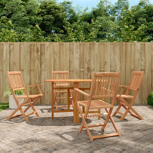Outdoor Dining Set | Brown | Solid acacia wood | Compact |  Foldable