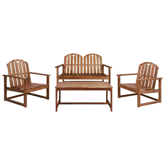 Sofa Set | Brown | Solid Acacia Wood | Medium | Durable