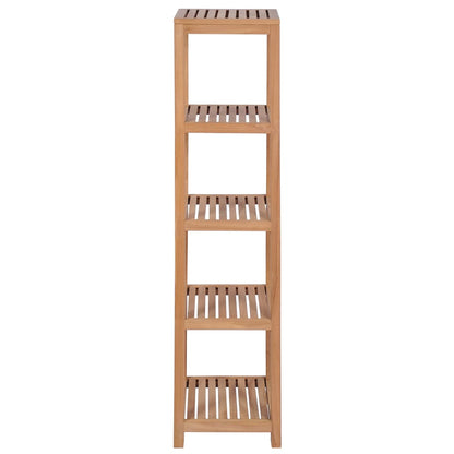 246500 vidaXL 4-Tier Bathroom Storage Rack Solid Teak 42x42x165 cm