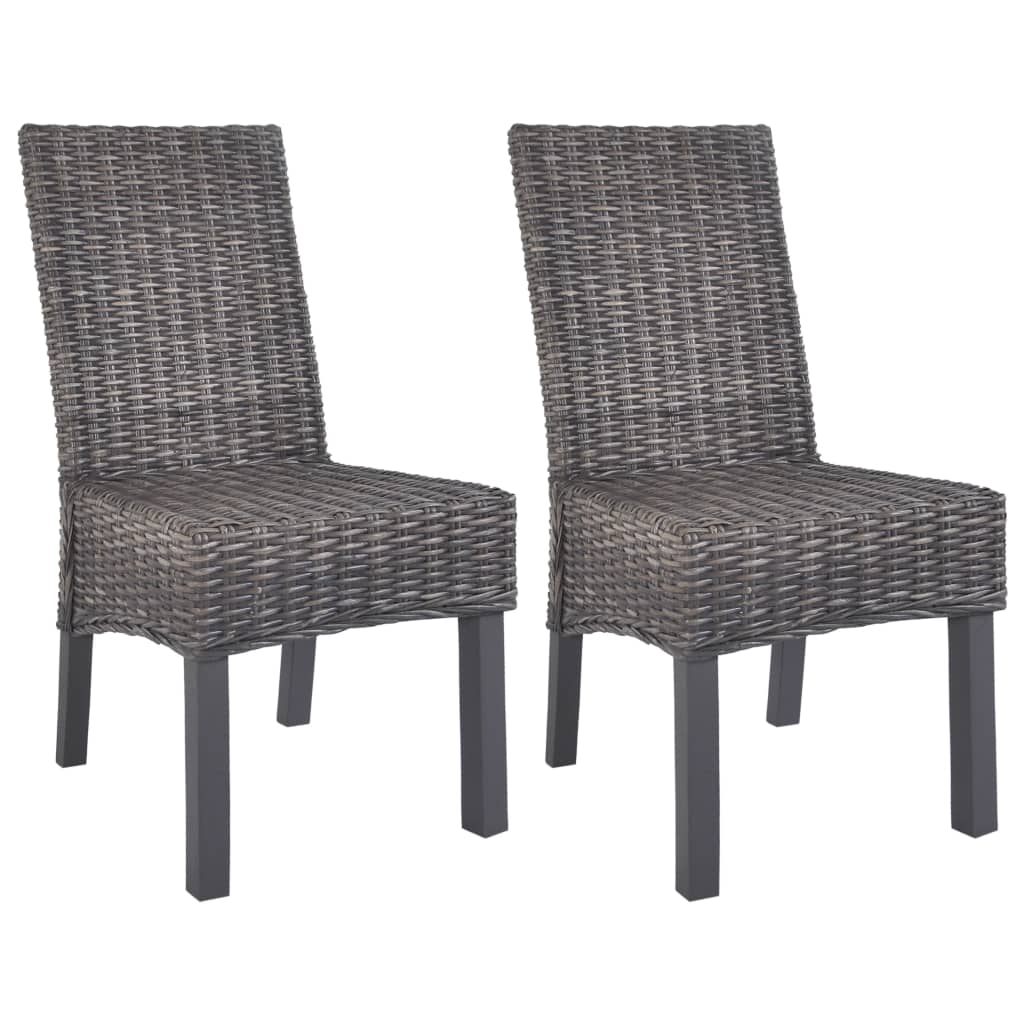 Dining Chair | Set of 2 | Brown with grey wash
