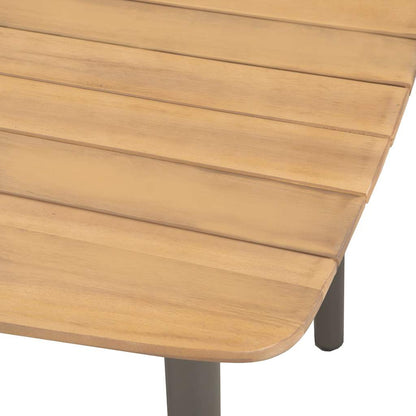 44233 vidaXL Garden Table 80x80x72cm Solid Acacia Wood and Steel