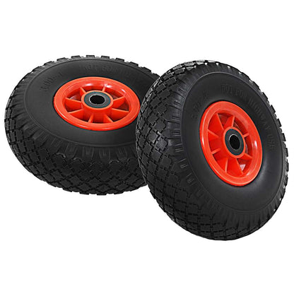 142972 vidaXL Sack Truck Wheels 4 pcs Solid PU 3.00-4 (260x85)