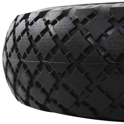142972 vidaXL Sack Truck Wheels 4 pcs Solid PU 3.00-4 (260x85)