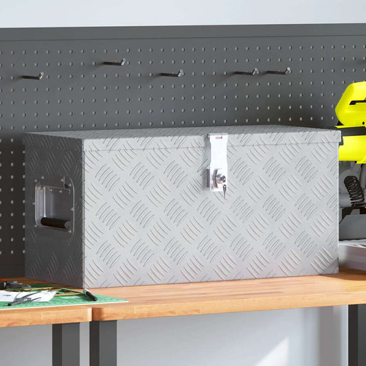 142936 vidaXL Aluminium Box 61,5x26,5x30 cm Silver
