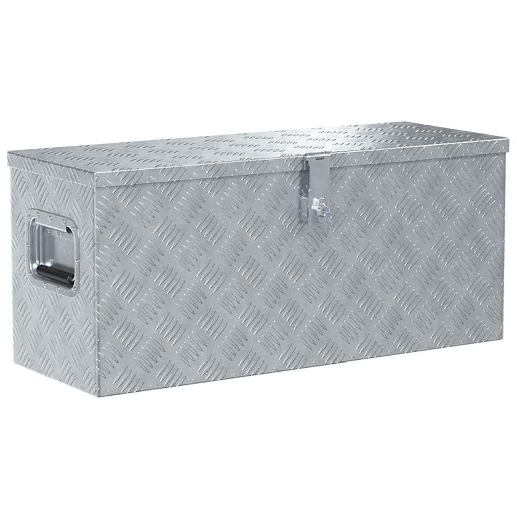 142939 vidaXL Aluminium Box 80x30x35 cm Silver