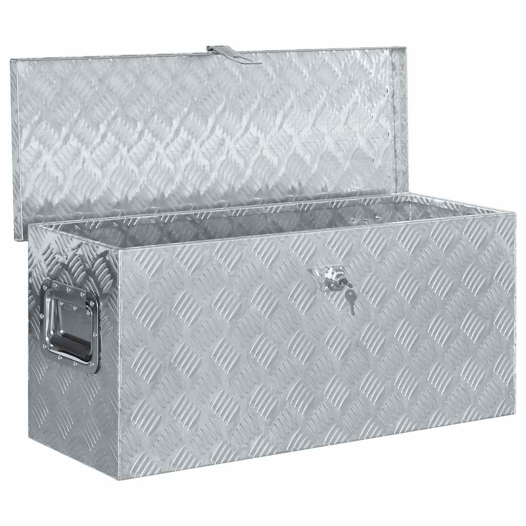 142939 vidaXL Aluminium Box 80x30x35 cm Silver