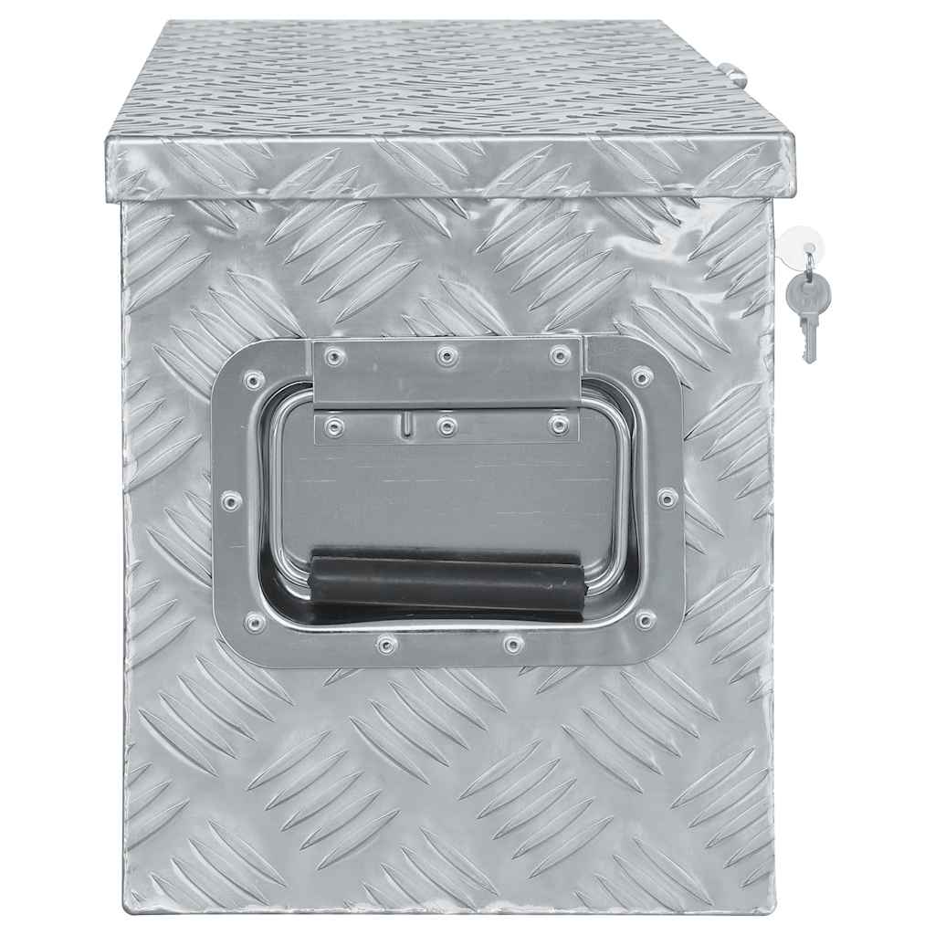 142939 vidaXL Aluminium Box 80x30x35 cm Silver