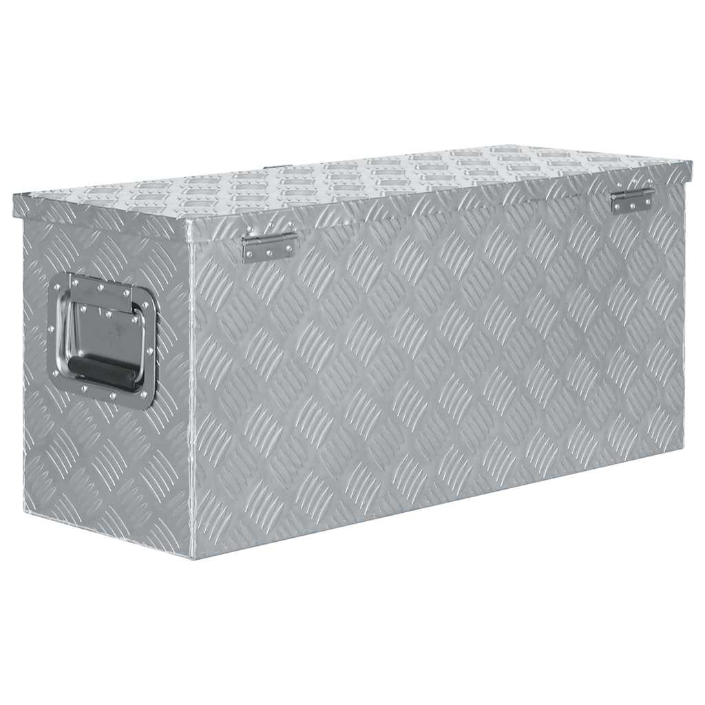 142939 vidaXL Aluminium Box 80x30x35 cm Silver