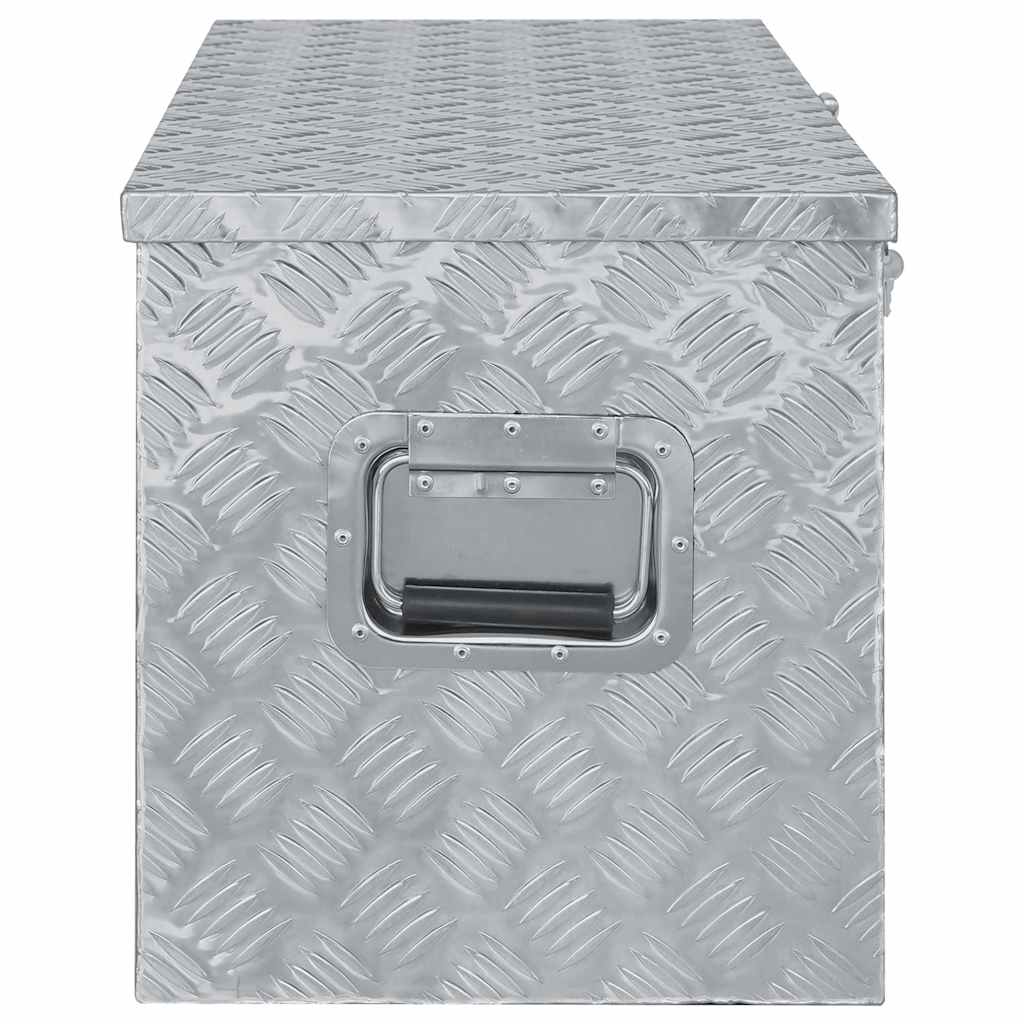 142941 vidaXL Aluminium Box 110,5x38,5x40 cm Silver