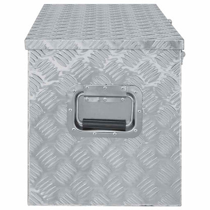 142941 vidaXL Aluminium Box 110,5x38,5x40 cm Silver