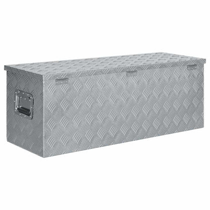 142941 vidaXL Aluminium Box 110,5x38,5x40 cm Silver