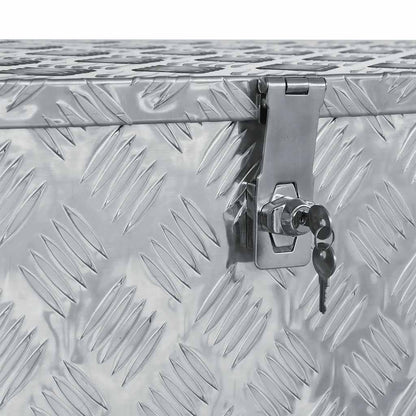 142941 vidaXL Aluminium Box 110,5x38,5x40 cm Silver