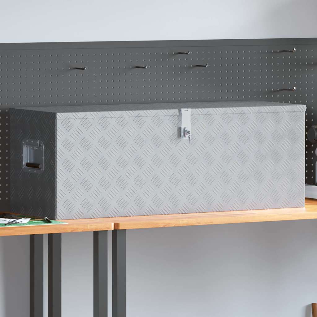 Aluminium Box 110.5x38.5x40 cm Silver