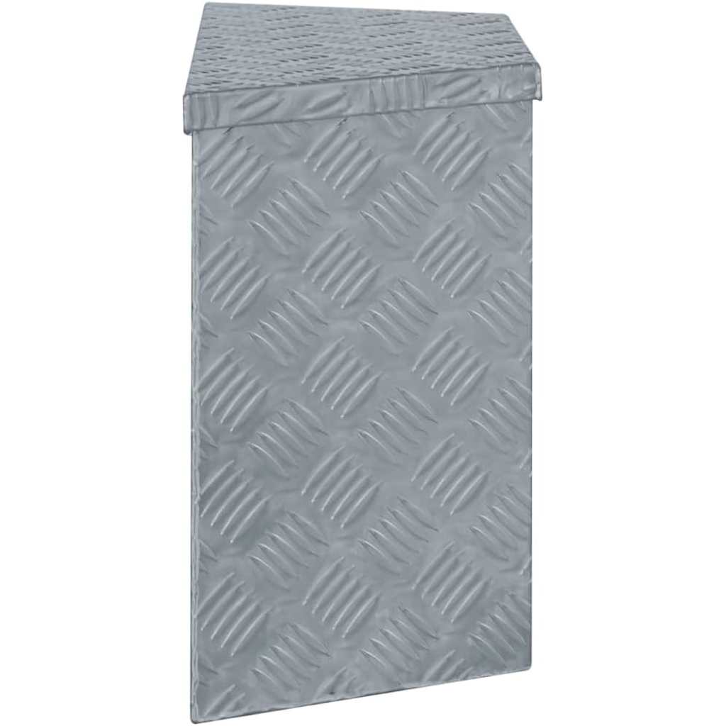 142942 vidaXL Aluminium Box 70x24x42 cm Trapezoid Silver