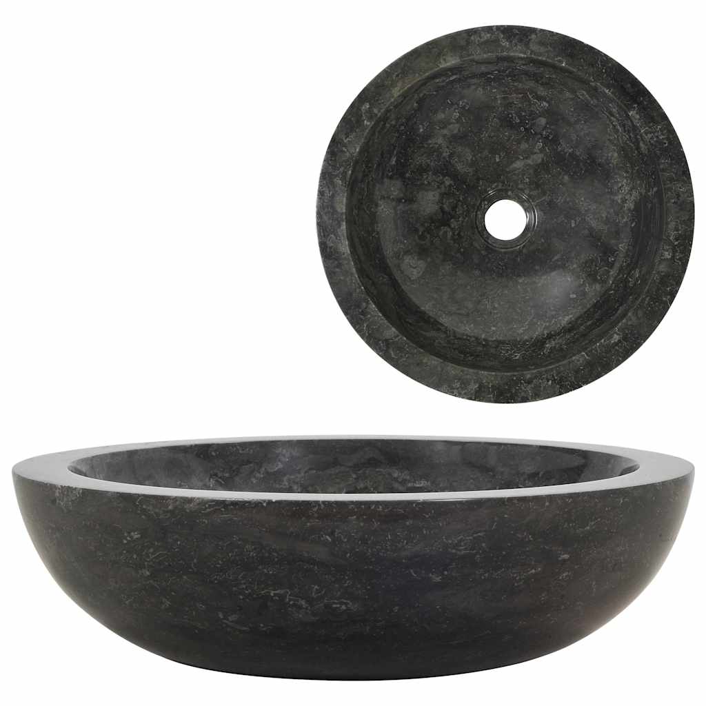 142774 vidaXL Sink 40x12 cm Marble Black