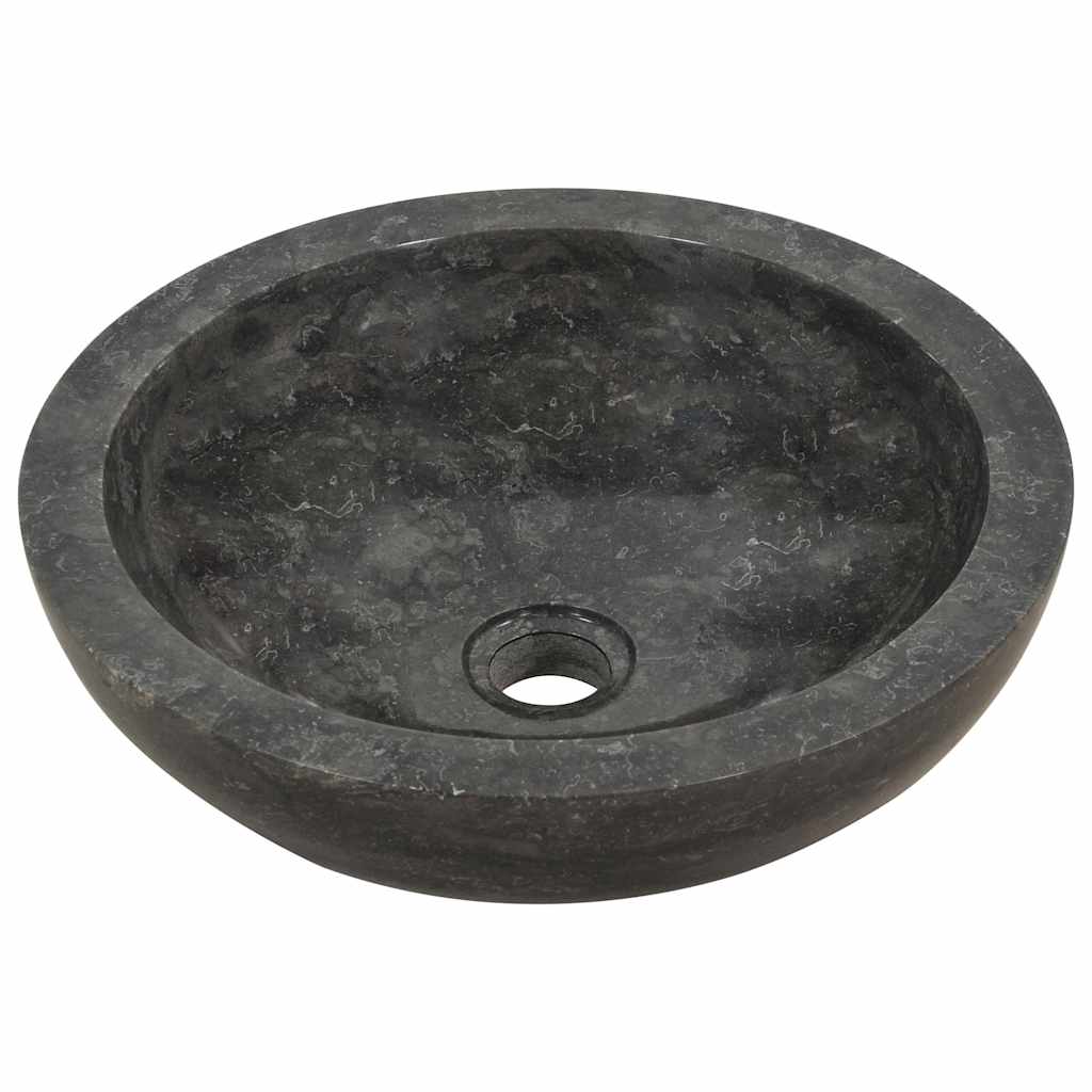 142774 vidaXL Sink 40x12 cm Marble Black