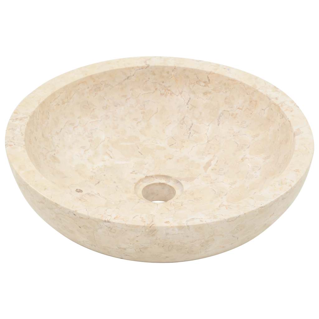 142775 vidaXL Sink 40x12 cm Marble Cream
