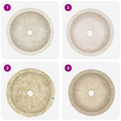 Sink 40x12 cm Marble Cream