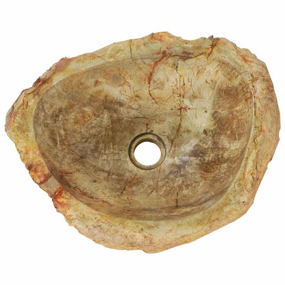 142778 vidaXL Sink 45x35x15 cm Fossil Stone Cream