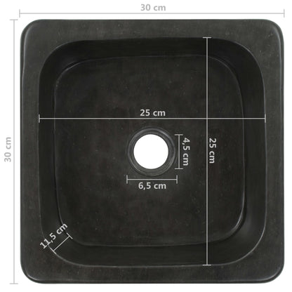 Sink 30x30x15 cm Riverstone Black
