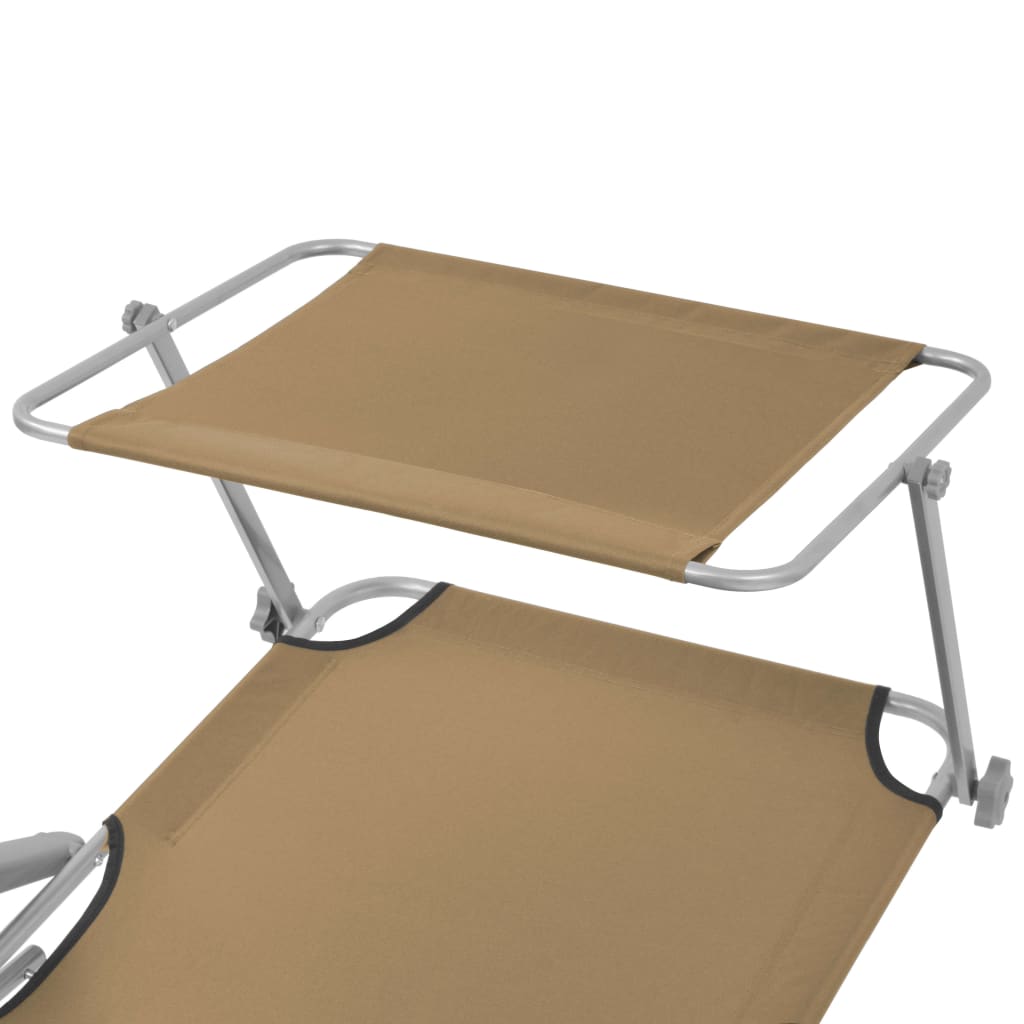 Sunlounger | Taupe | Powder-coated steel, Oxford fabric | Medium