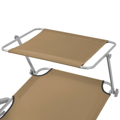 Sunlounger | Taupe | Powder-coated steel, Oxford fabric | Medium
