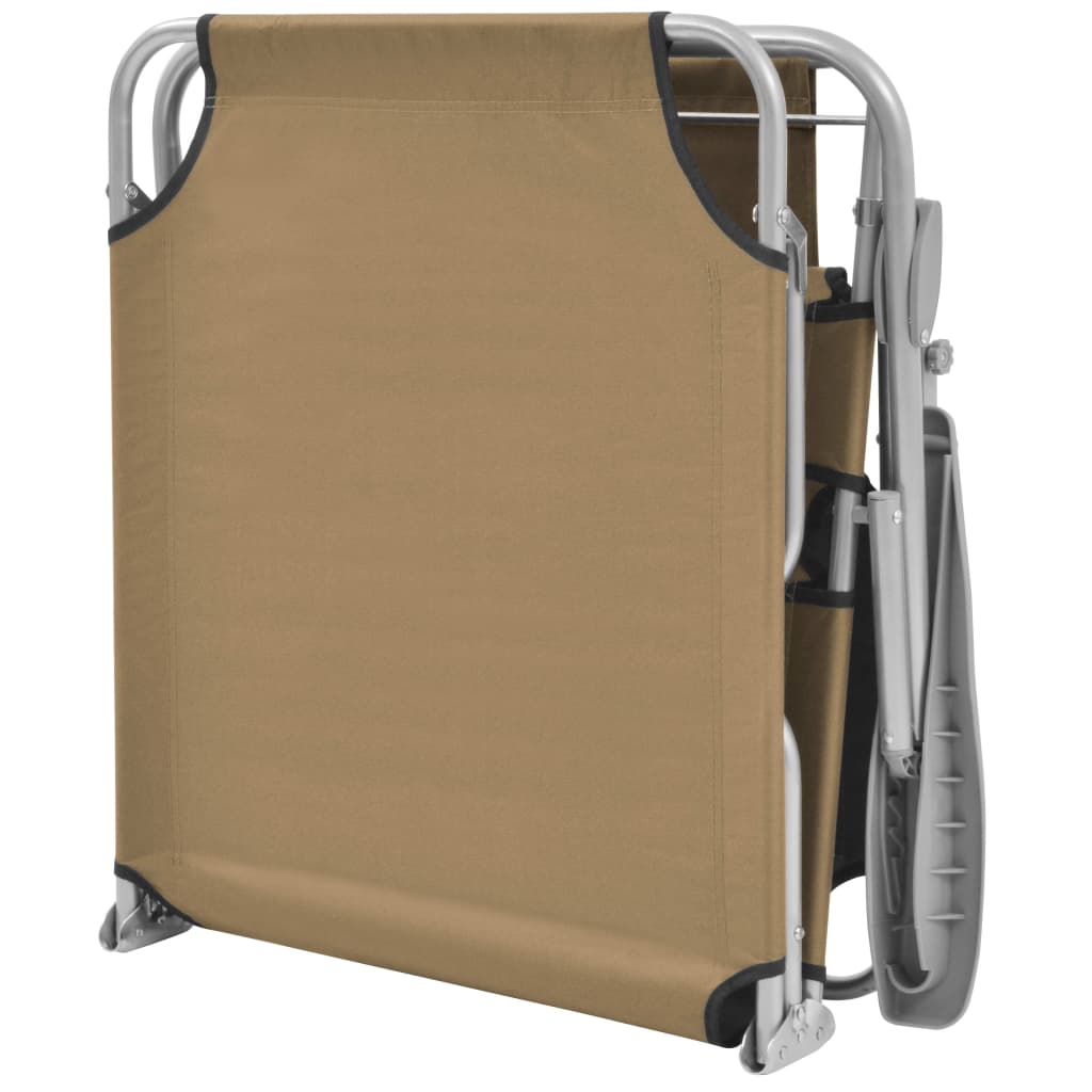 Sunlounger | Taupe | Powder-coated steel, Oxford fabric | Medium