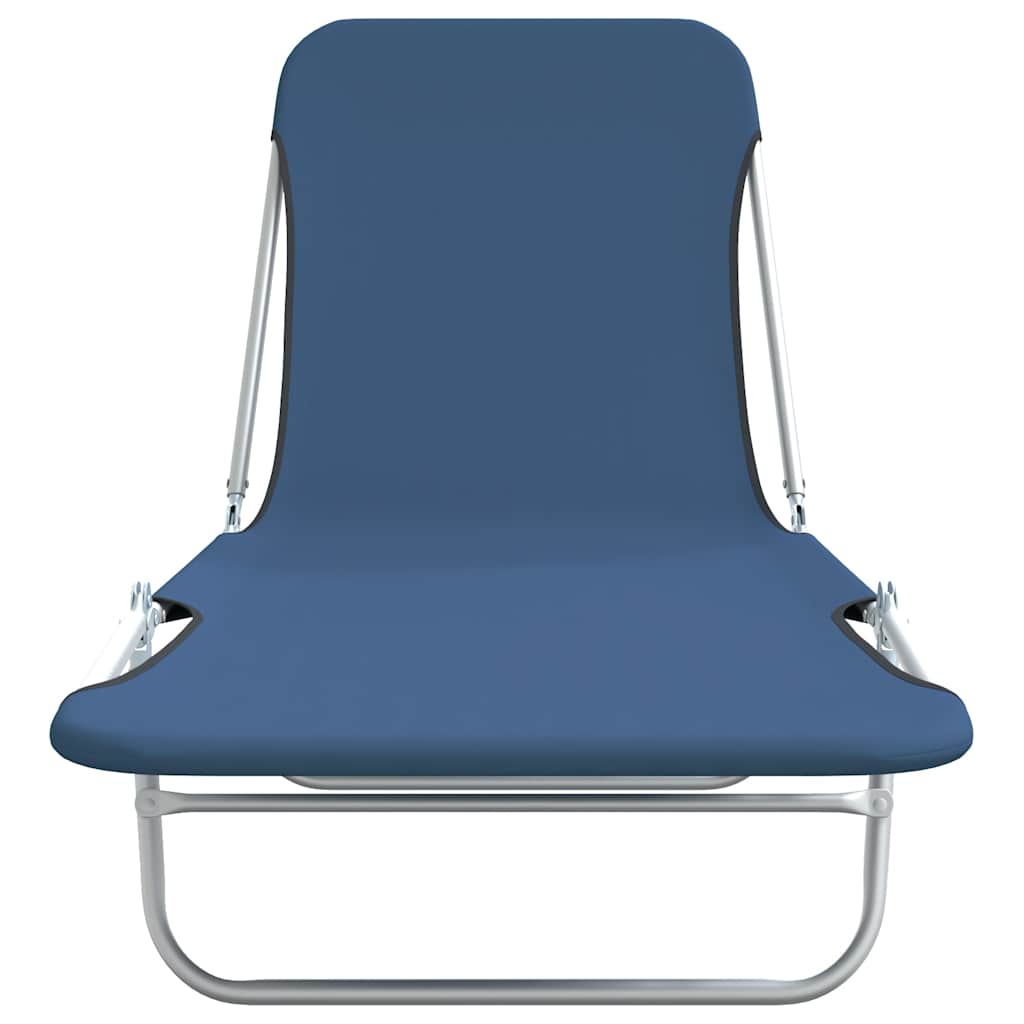 Sunlounger | Set of 2 | Blue | Powder-coated steel | Standard | Foldable