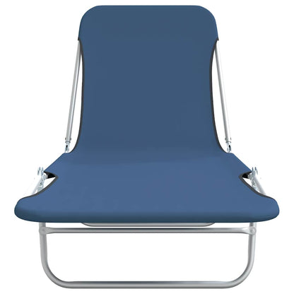 Sunlounger | Set of 2 | Blue | Powder-coated steel | Standard | Foldable