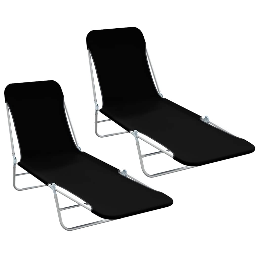 Sunlounger | Set of 2 | Black