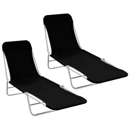 Sunlounger | Set of 2 | Black