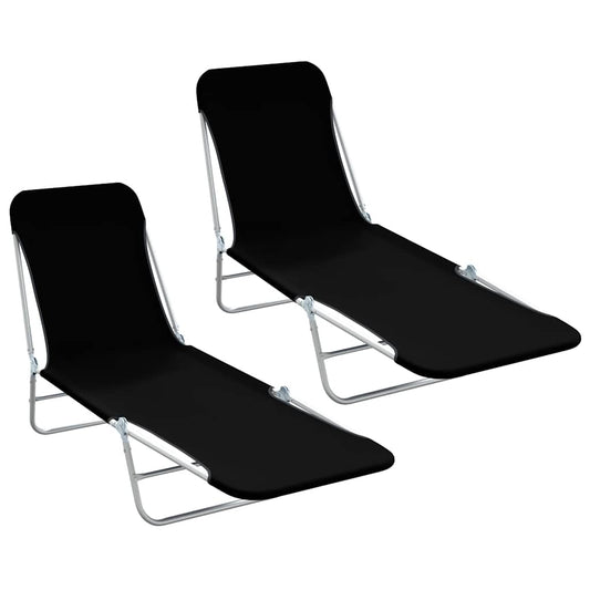 Sunlounger | Set of 2 | Black
