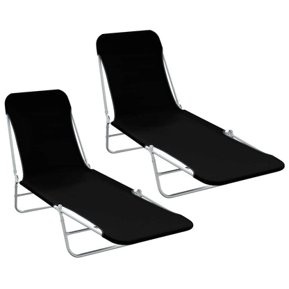 Sunlounger | Set of 2 | Black
