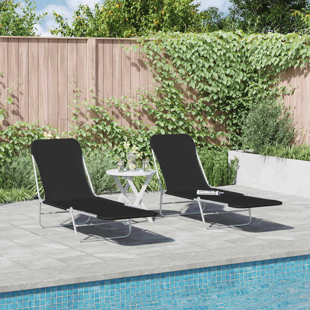 Sunlounger | Set of 2 | Black