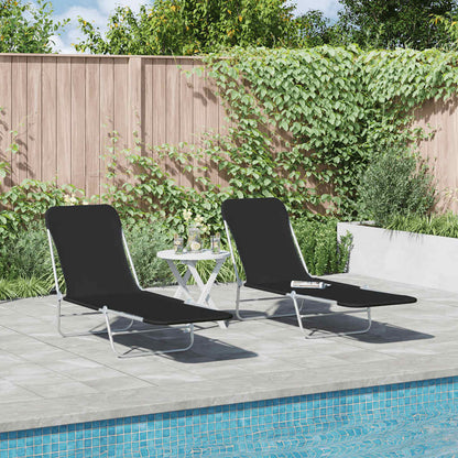 Sunlounger | Set of 2 | Black