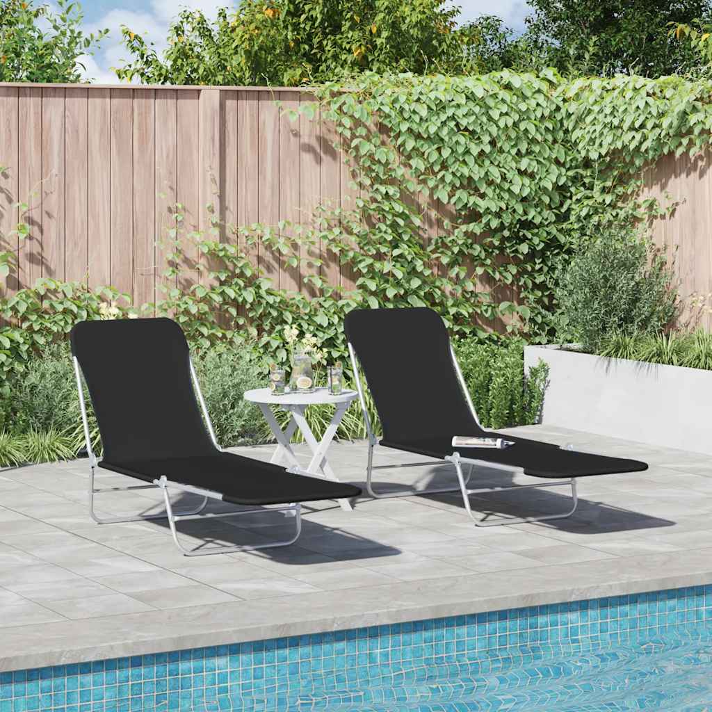 Sunlounger | Set of 2 | Black