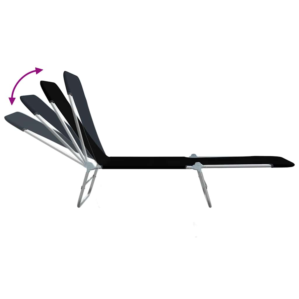 Sunlounger | Set of 2 | Black