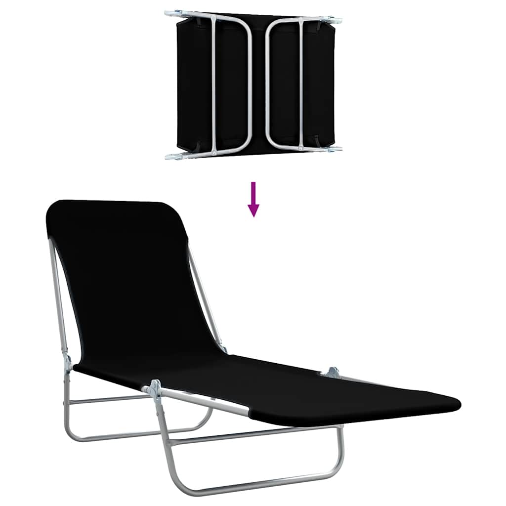 Sunlounger | Set of 2 | Black