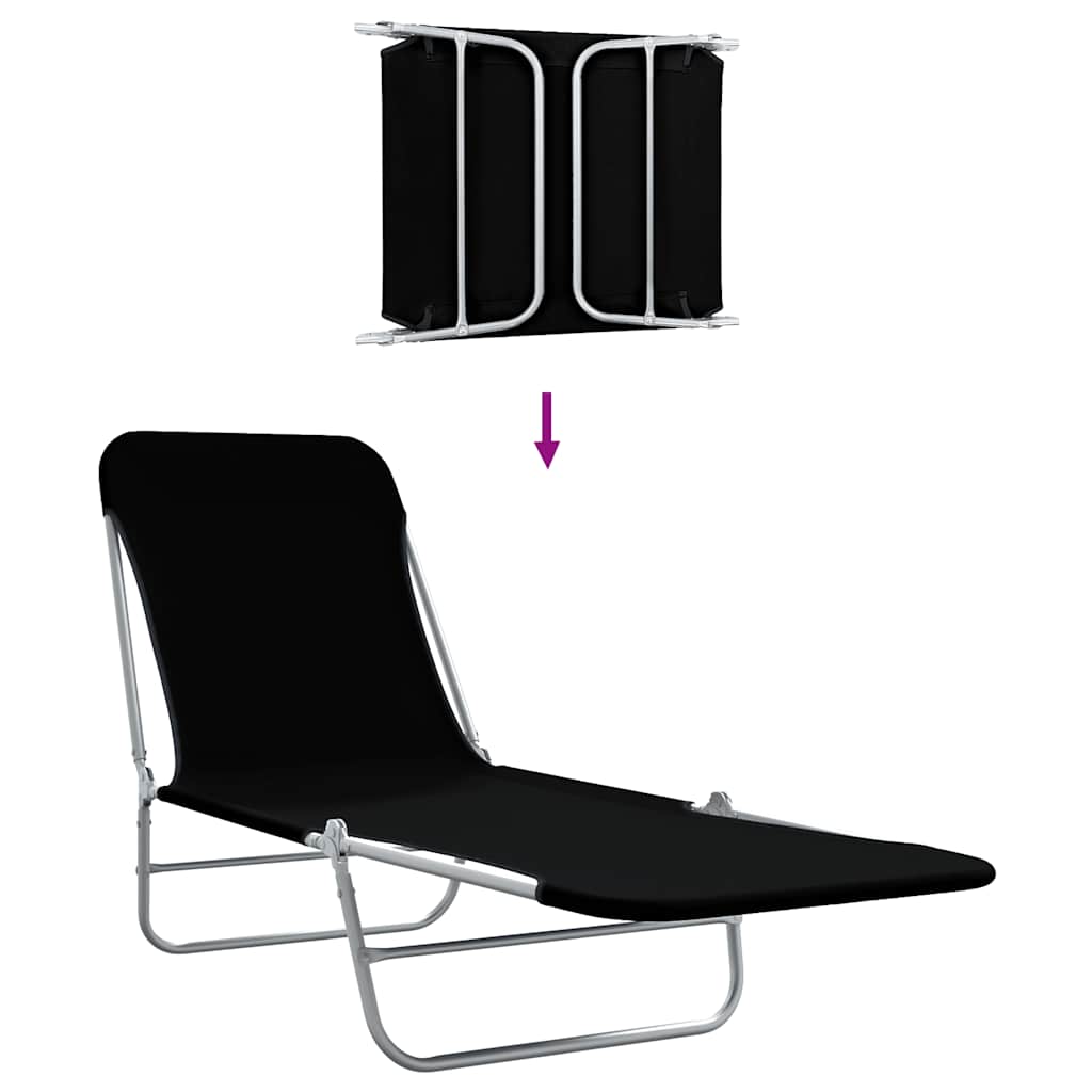 Sunlounger | Set of 2 | Black