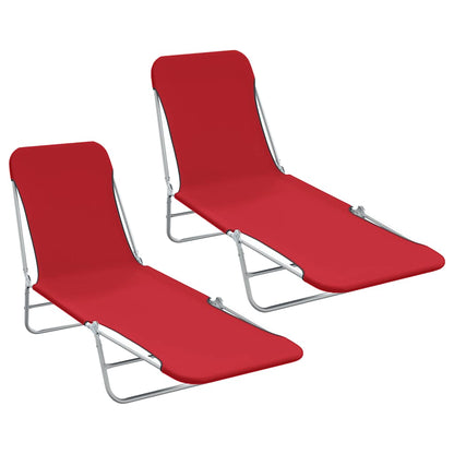 Sunlounger | Set of 2 | Red