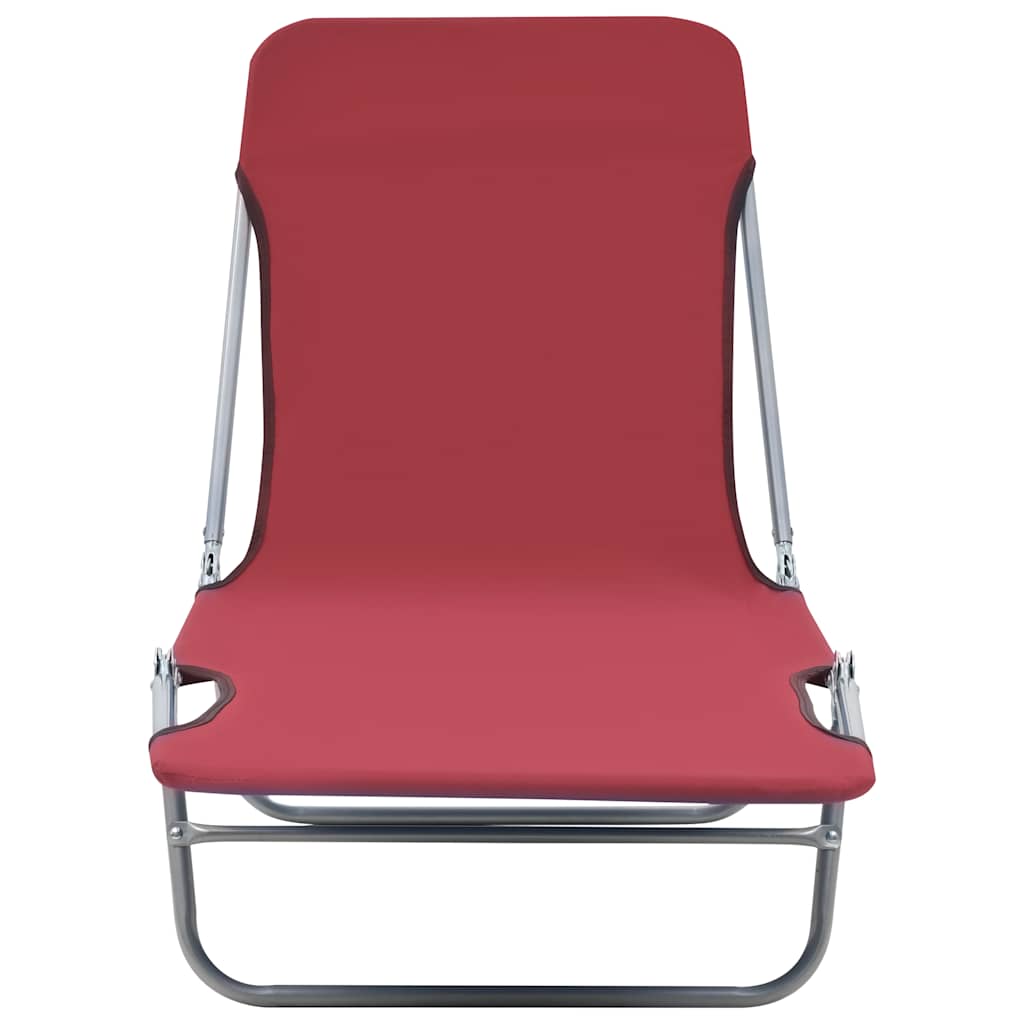 Sunlounger | Set of 2 | Red