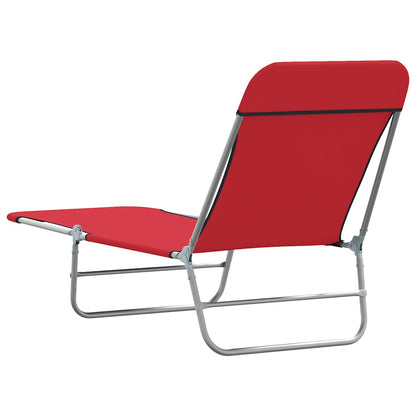 Sunlounger | Set of 2 | Red