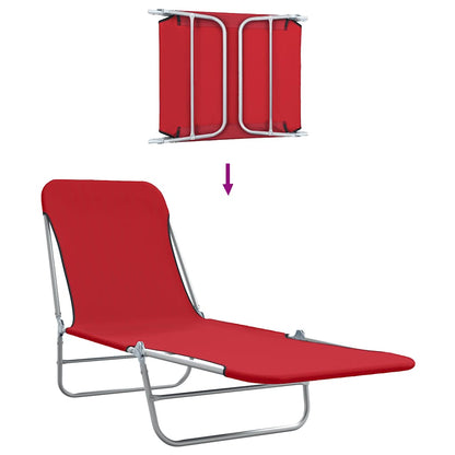 Sunlounger | Set of 2 | Red
