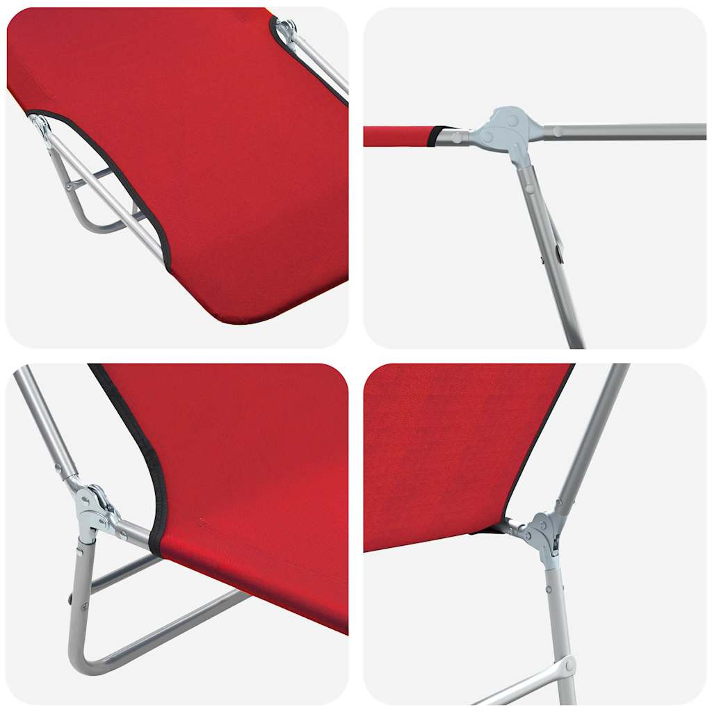 Sunlounger | Set of 2 | Red