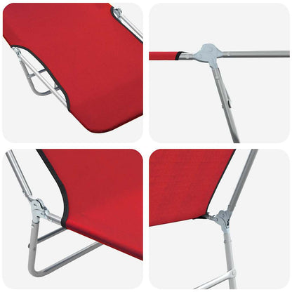 Sunlounger | Set of 2 | Red